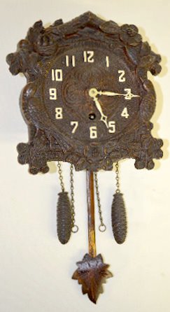 German Pressed 1 Day Wall Clock — Antique Clocks Price Guide