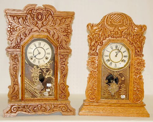 2 Oak Kitchen Clocks; Sessions & Waterbury — Antique Clocks Price Guide