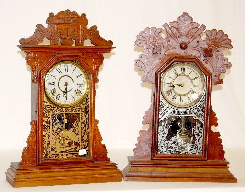 2 Walnut Kitchen Clocks; EN Welch & Waterbury — Antique Clocks Price Guide