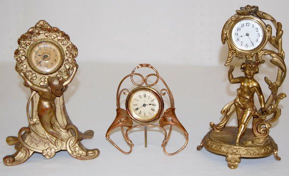 3 Novelty Clocks; Ansonia, New Haven + — Antique Clocks Price Guide