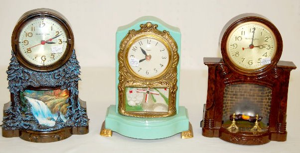 3 Mastercrafters & United Lighted Motion Clocks — Antique Clocks Price Guide