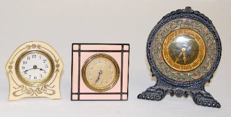 3 Art Deco Miniature Clocks, Lux & Sirocco — Antique Clocks Price Guide