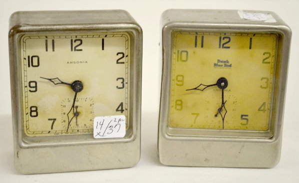 2 Ansonia "Square Clox" Alarm Clocks — Antique Clocks Price Guide