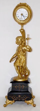 French Cherub Statue Alarm Clock — Antique Clocks Price Guide
