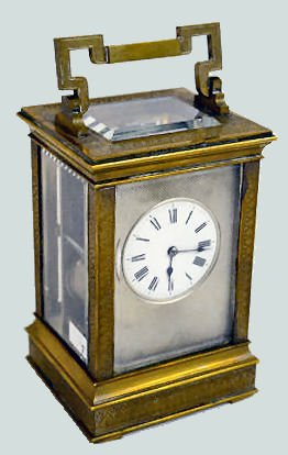 Antique French Engraved Carriage Clock — Antique Clocks Price Guide