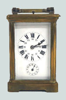 Antique French Striking Alarm Carriage Clock — Antique Clocks Price Guide