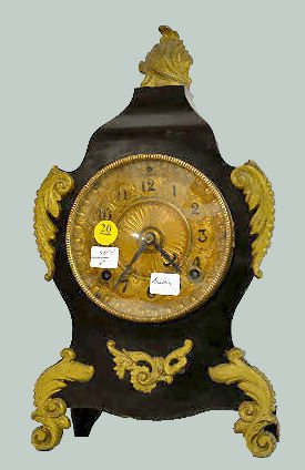 Ansonia "Calais" Iron Case Shelf Clock — Antique Clocks Price Guide