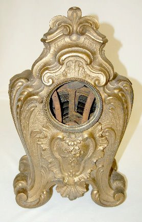 White Metal Clock Case with Engine — Antique Clocks Price Guide