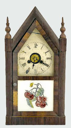 Jerome & Co. 1/2 Size Steeple Clock w/Alarm — Antique Clocks Price Guide