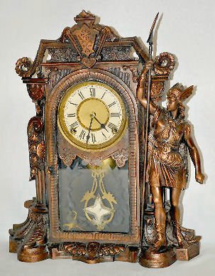 Kroeber "Sentinel V.P." Metal Statue Clock — Antique Clocks Price Guide