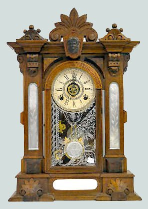 Gilbert "Amphion" Parlor Clock, Walnut — Antique Clocks Price Guide