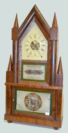 Birge & Fuller Wagon Spring Double Steeple Clock — Antique Clocks Price Guide