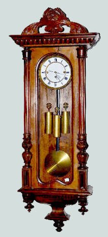 Carved 3 Weight Vienna Regulator Clock — Antique Clocks Price Guide