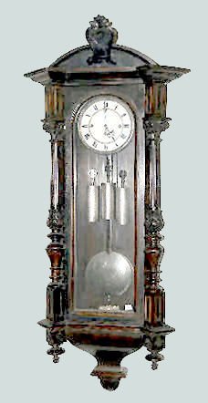 Ebonized 3 Weight Vienna Regulator Clock — Antique Clocks Price Guide
