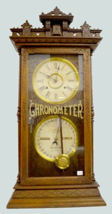 Walnut Ithaca Chronometer Calendar Clock — Antique Clocks Price Guide