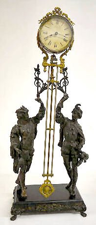 Ansonia "Fisher and Falconer" Swinging Clock — Antique Clocks Price Guide