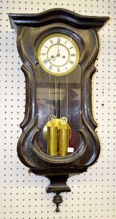 Miniature Ebonized Serpentine Vienna Regulator — Antique Clocks Price Guide