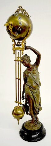 Ansonia "Huntress" Ball Swing Clock — Antique Clocks Price Guide