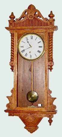 Waterbury Oak "Elgin" Wall Regulator Clock — Antique Clocks Price Guide