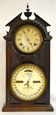 Ithaca "No. 8" Shelf Calendar Clock, Walnut — Antique Clocks Price Guide