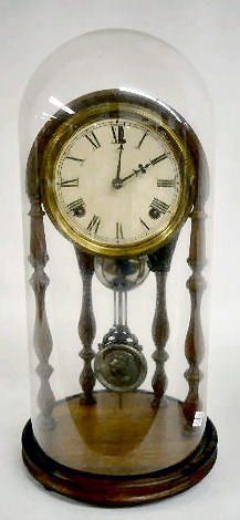 EN Welch Davies Wooden Base Dome Clock — Antique Clocks Price Guide
