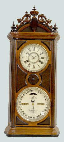 Ithaca "No. 5 Emerald" Calendar Shelf Clock — Antique Clocks Price Guide