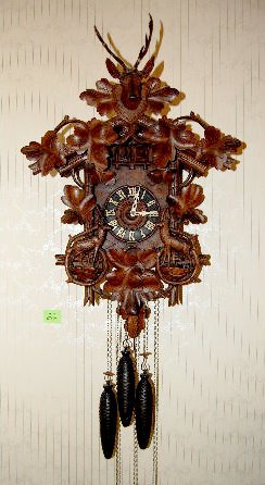 Black Forest Cuckoo Clock w/Carved Deer — Antique Clocks Price Guide