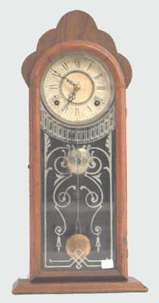 Simple Tall Oak Kitchen Clock — Antique Clocks Price Guide