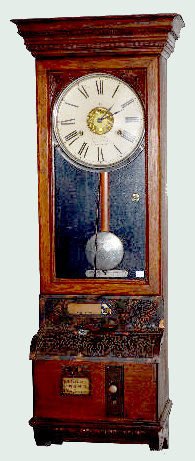 Oak International Time Recorder Clock — Antique Clocks Price Guide