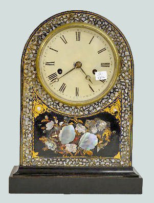 M.O.P. Inlay Double Fusee Shelf Clock — Antique Clocks Price Guide