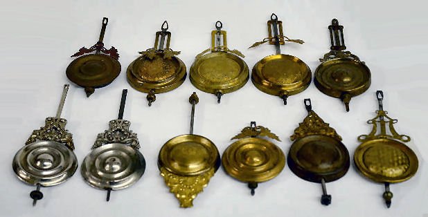 11 Antique Metal Clock Pendulums — Antique Clocks Price Guide