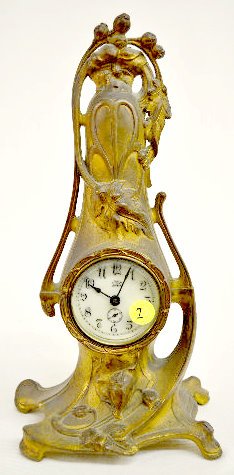 Jennings Bros. Art Nouveau Dresser Clock — Antique Clocks Price Guide