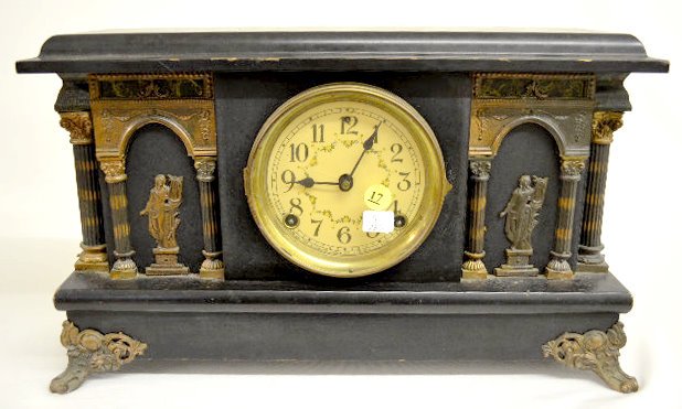 Sessions "Mozart" Black Mantel Clock — Antique Clocks Price Guide