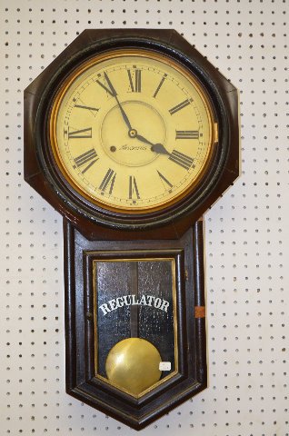 Ansonia Long Drop Office Regulator Clock — Antique Clocks Price Guide