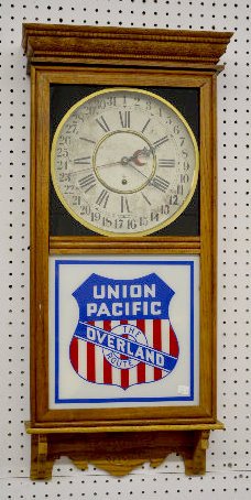 Gilbert "Union Pacific" Oak Store Regulator Clock — Antique Clocks Price Guide