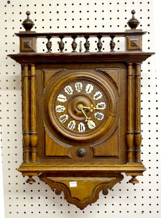 French Walnut Gallery Clock — Antique Clocks Price Guide
