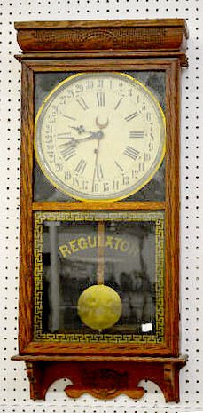 Ingraham "Western Union" Oak Regulator Clock — Antique Clocks Price Guide