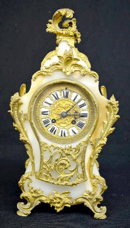 French Japy Freres Onyx Mantel Clock — Antique Clocks Price Guide