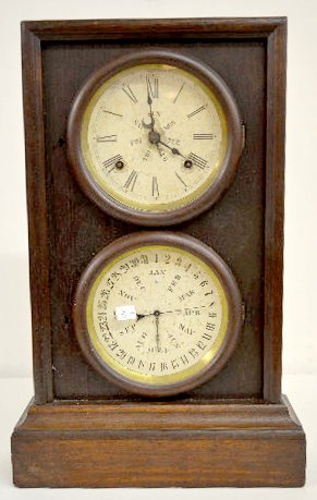 L.F. & W.W. Carter Calendar Shelf Clock — Antique Clocks Price Guide