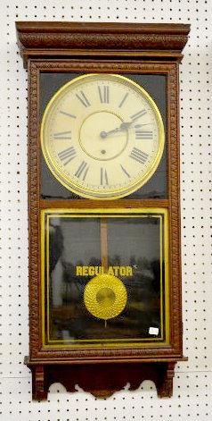 Sessions "Regulator H" Oak Wall Clock — Antique Clocks Price Guide