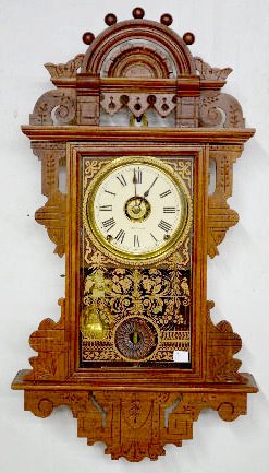 Seth Thomas "Eclipse" Walnut Hanging Kitchen Clock — Antique Clocks Price Guide