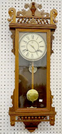 Waterbury "Bruce" Walnut Wall Clock — Antique Clocks Price Guide