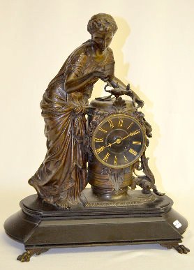 French "d'Avenaux" Lady Statue Clock — Antique Clocks Price Guide