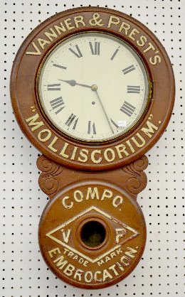 Baird Advertising Wall Clock, Vanner & Prest's — Antique Clocks Price Guide