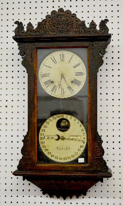 Ithaca "Index No. 16" Oak Calendar Wall Clock — Antique Clocks Price Guide