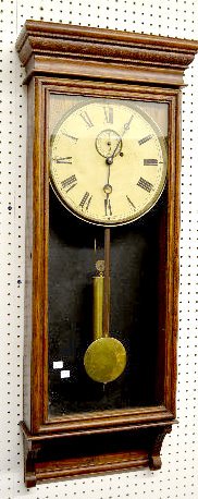 Gilbert "Lorraine" Carved Oak 1wt Wall Clock — Antique Clocks Price Guide