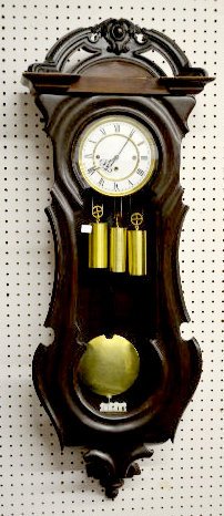 3 Weight Serpentine Vienna Regulator Clock — Antique Clocks Price Guide