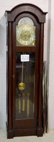 Grand Rapids, MI 9 Tube Mahogany Tall Case Clock — Antique Clocks Price Guide