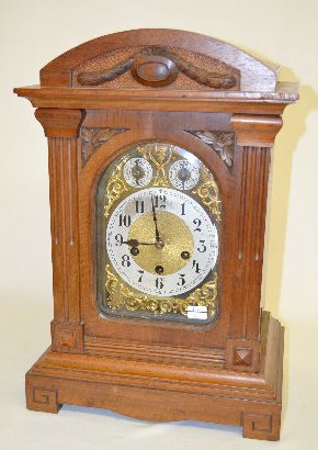 Junghans 5 Bar Gong Strike Antique Bracket Clock — Antique Clocks Price Guide