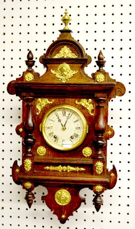 Small Ornate Hanging Lenzkirch Clock — Antique Clocks Price Guide
